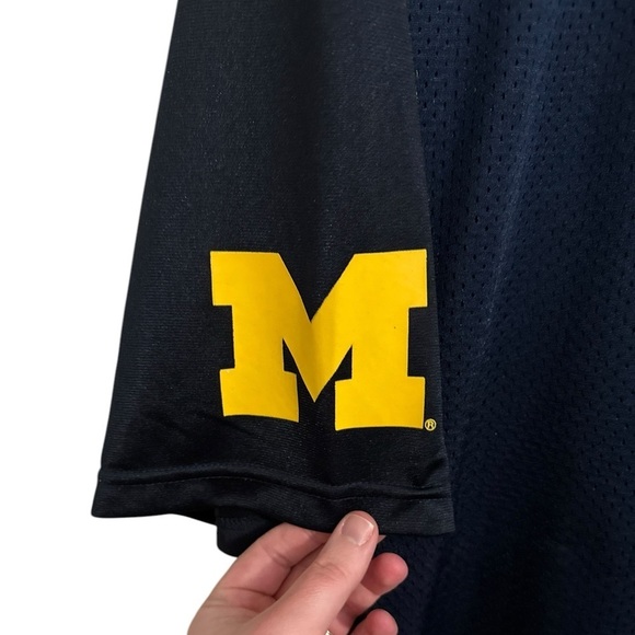 Vintage Russell Michigan Wolverines Jersey Blue Yellow Size Large - Picture 3 of 5